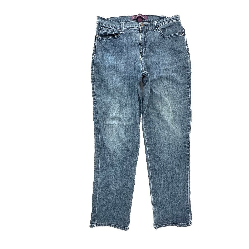 Gloria Vanderbilt Amanda Straight Leg Women's size 8P Dark Wash Blue Denim jeans